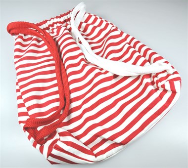 Striped backpack red / white