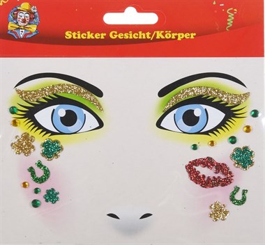 Sticker Gesicht/Körper Glück