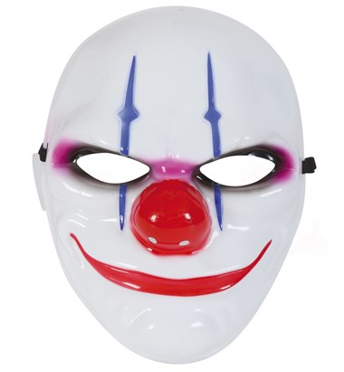 Maske Clown weiß Plastik 