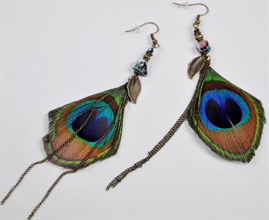 Earrings Peacock