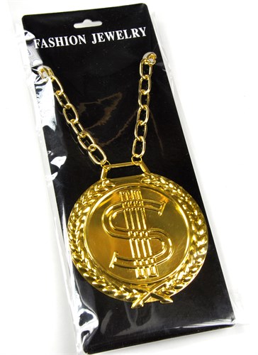 Ketting dollar goud rond