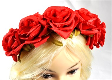 Diadeem rozen rood