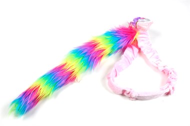 Tail Unicorn rainbow+flowers