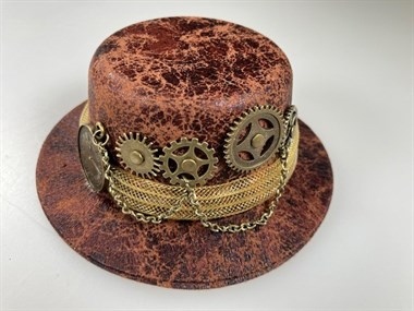 Mini hat Steampunk brown 