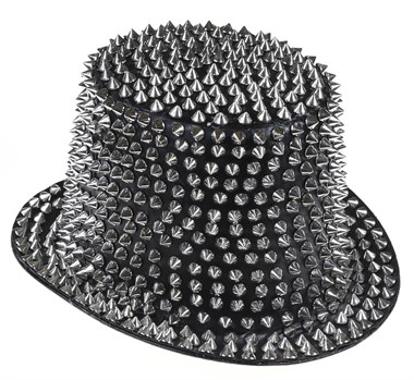 Top hat silver with spikes