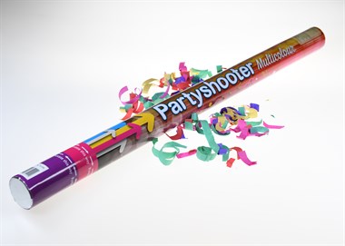 Party shooter papier 40cm kleurrijk