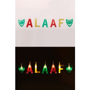 Lichterkette Masken / Alaaf r/g/gr