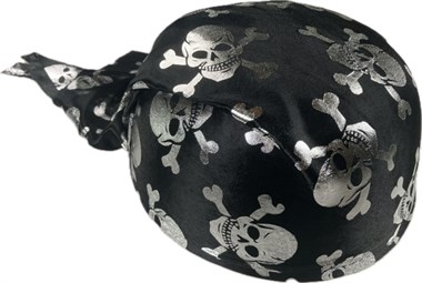 Cap Pirate black skulls