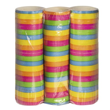 Paper streamers rainbow 3pcs.