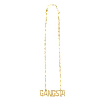 Ketting GANGSTA goud strass