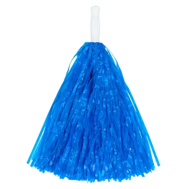 Cheerleader pompon blauw 34cm