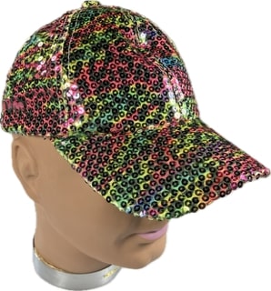 Baseball Cap Pailletten Leo bunt