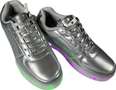 Sneaker silver with LED