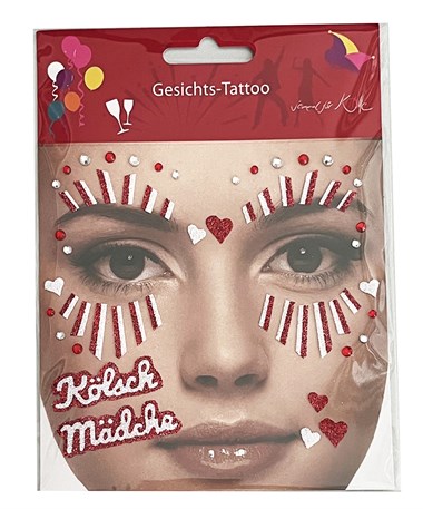 Sticker Gesicht rot/weiss