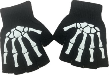 Gloves skeleton fingerless