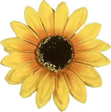 Sonnenblume 9cm mit Clip & Nadel