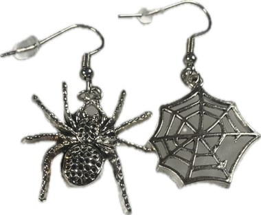 Earrings spider/spider web