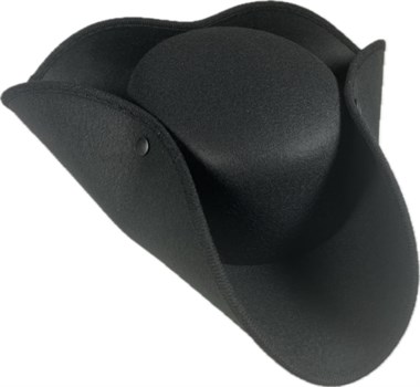 Tricorn hat black luxury