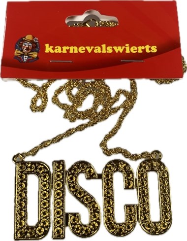 Ketting Disco goud strass