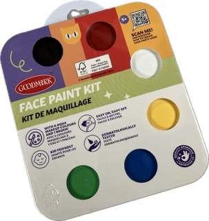 Aqua-Malpalette 6 Farben m. Pinsel