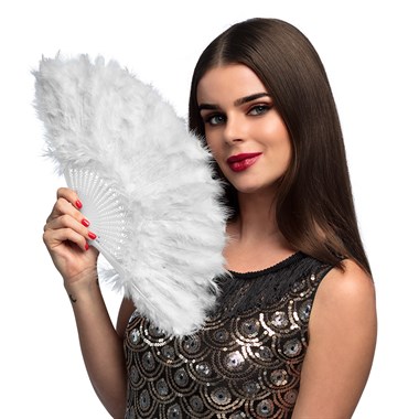 Fan feathers white ( 23cm )