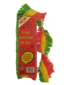 Crepe guirlande r/g/gr 24m bedrukt