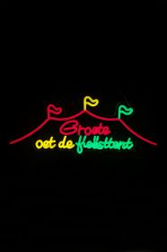 LED-Schild 'Groete oet de fiesttent'