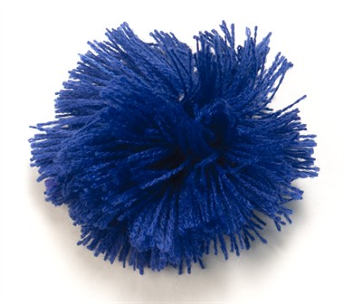 Pompons blauw 4 st. (70mm)