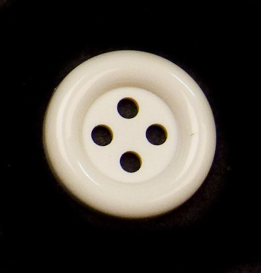 Button Ø22mm white (3.6mm) 10pcs.