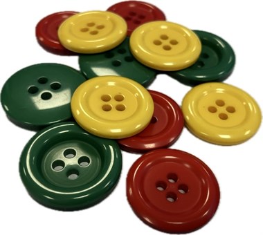 Buttons red/yellow/green 12 pcs.