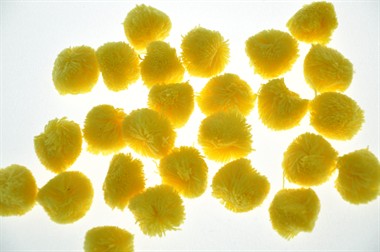 Pompons yellow 25mm 10Pcs.