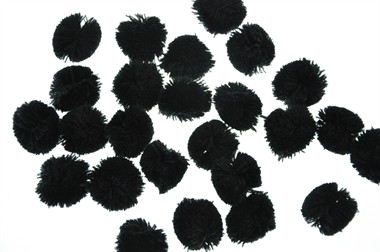 Pompons schwarz 25mm 10St.