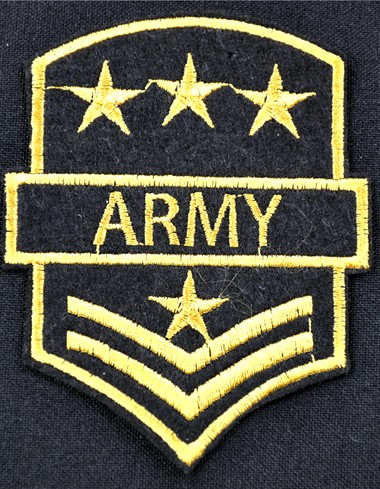 Emblem army (stars+stripes) 7x9xcm