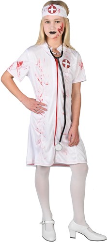 Nurse bloody child