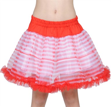 Petticoat Streifen rot/weiß