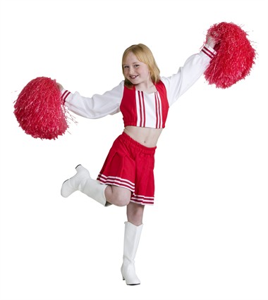 Cheerleader rot/weiss (rock/bluse)