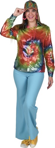 Pailletten hippie blouse