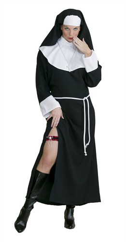 Sexy Nonne (Kleid/Haube/Kordel) 