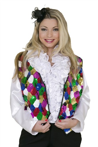 vest met paillets glamour (vrouw)