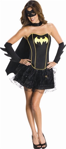 Batgirl corset dress adult 5-tlg