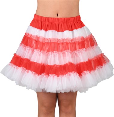 Petticoat Streifen rot/weiß