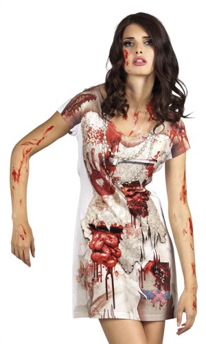 Kleid Zombie Dame Halloween