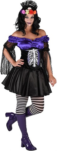 Dress Skeleton purple/black