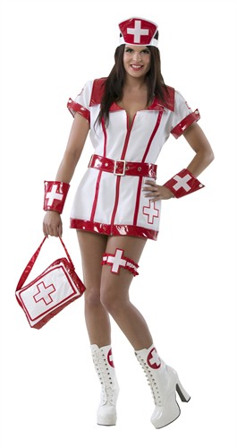 Sexy Krankenschwester (3tlg) Kleid,Gürtel,Haube