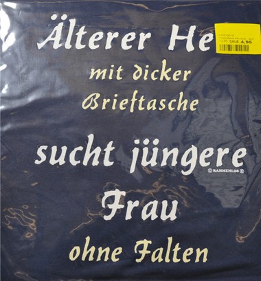 T-Shirt  Älterer Herr sucht.."  blauw