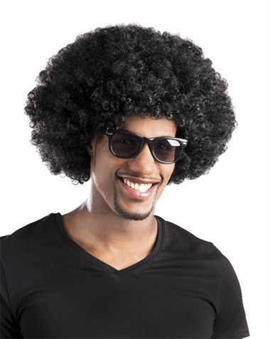 Perücke Afro schwarz