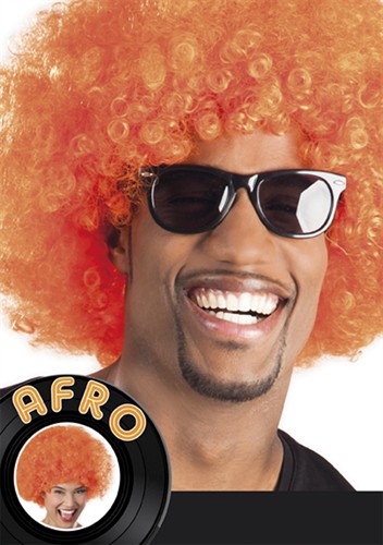 Perücke Afro orange