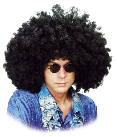 Perücke schwarz Big Afro 