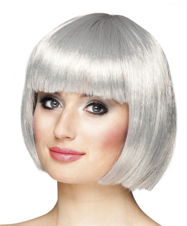 Wig cabaret silver grey