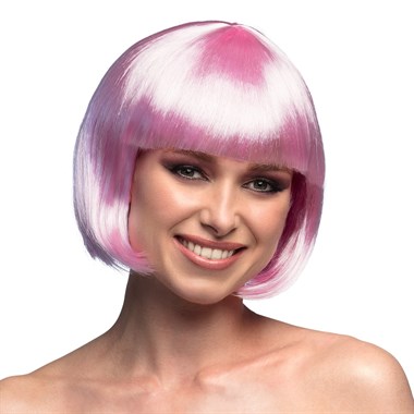 Pruik Cabaret licht roze